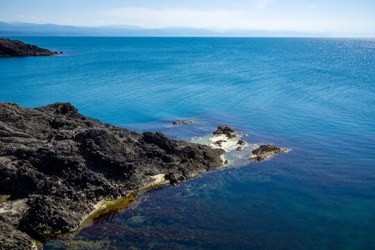 Cliffs in the Black Sea. View of Inceburun Coastal. The Northernmost Point of Turkey. Sinop, Turkey