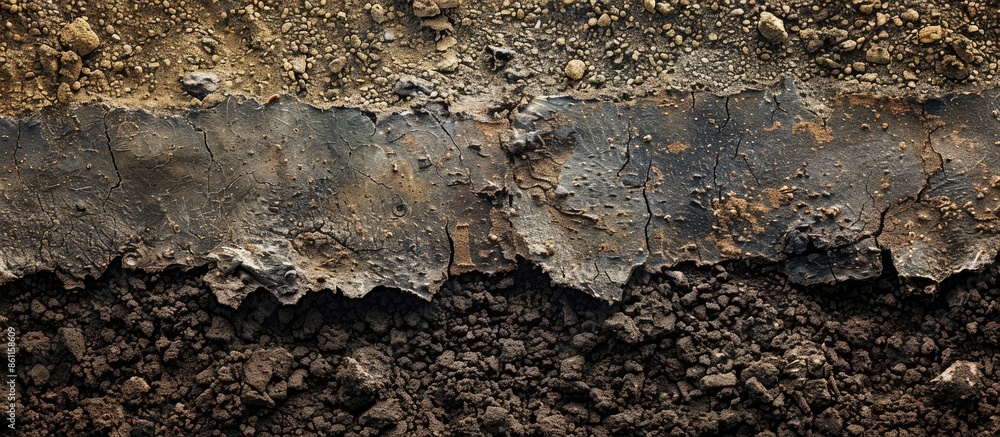 Poster texture layers of earth. copy space image. place for adding text or design