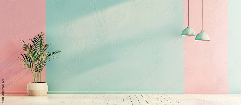 Aufkleber color and design of the house walls. pastel background. copy space image. place for adding text and 