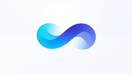 Abstract Blue Gradient Infinity Symbol Logo