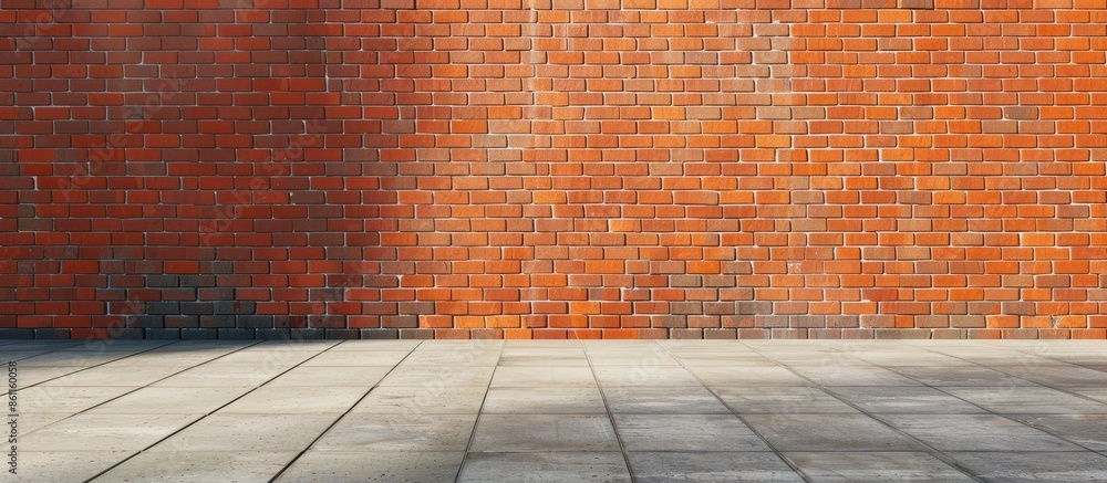 Poster brick wall just completed, to build a new house. copy space image. place for adding text and design