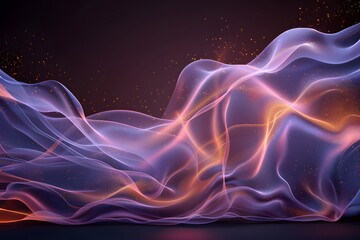 Obraz premium Abstract Flowing Waves of Light and Color - Perfect for Modern Art Prints or Digital Backgrounds