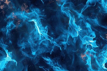 Obraz premium Mystical Blue Fire. Enchanting elemental magic concept