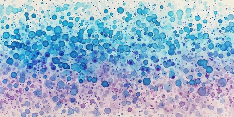 Abstract Watercolor Painting with Blue and Purple Splotches