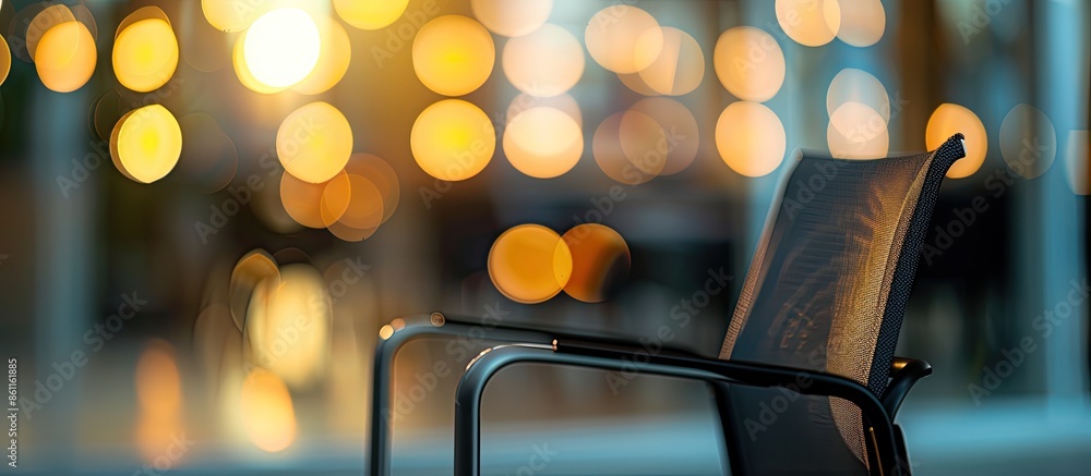 Aufkleber chair background. modern chair furniture defocused background abstract. blurred bokeh. copy space im