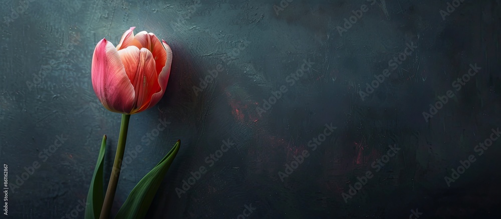 Aufkleber tulip. copy space image. place for adding text and design