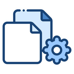 file document with gear setting icon