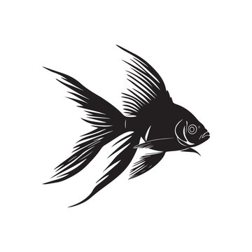 recommend clip art: Weaver Crustacean silhouette black and white _Fish