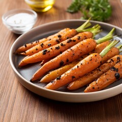 Roasted honey glazed carrots