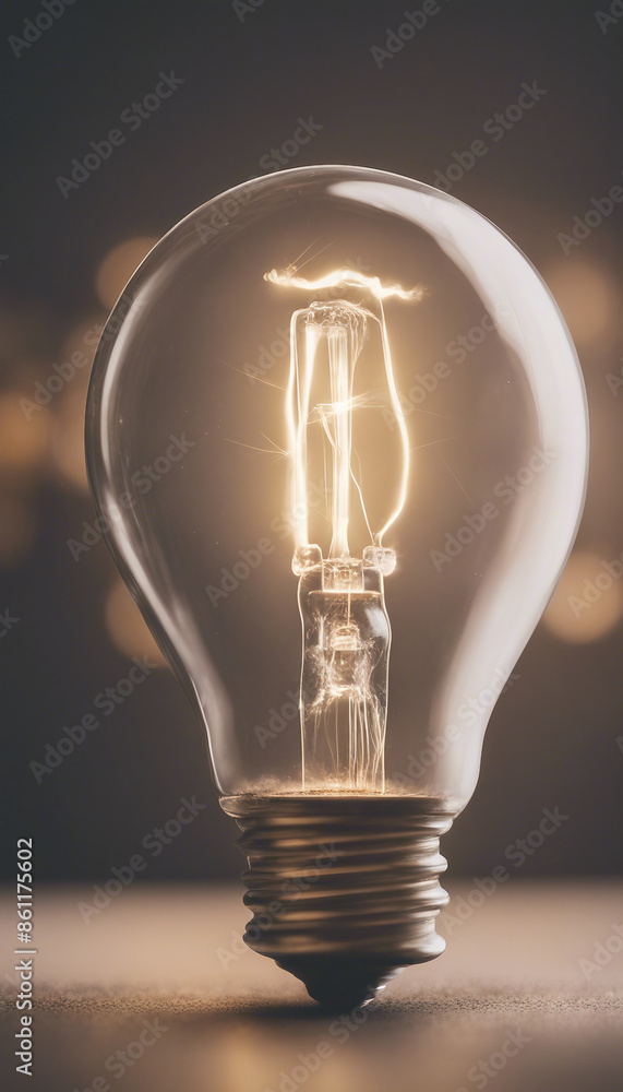 Poster lightbulb isolated on transparent background