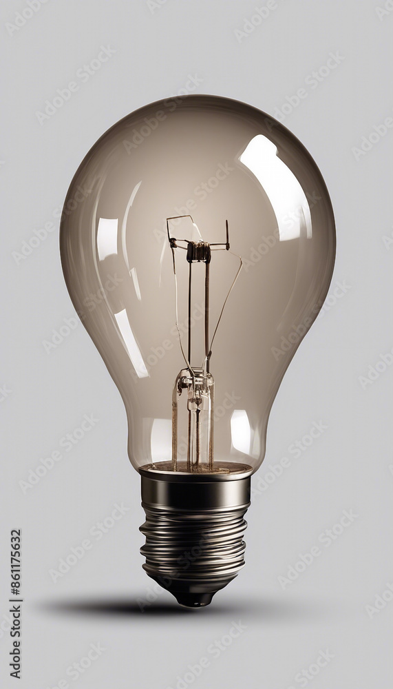 Poster lightbulb isolated on transparent background