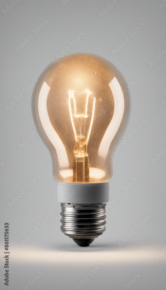Poster lightbulb isolated on transparent background