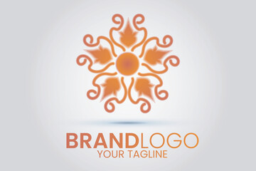 Flower logo design. Vector flower design.
