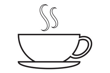 coffee cup icon vector isolated on white background. Coffee cup icon. Coffee vector icon. Tea
