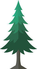 Coniferous forest tree illustration flat design