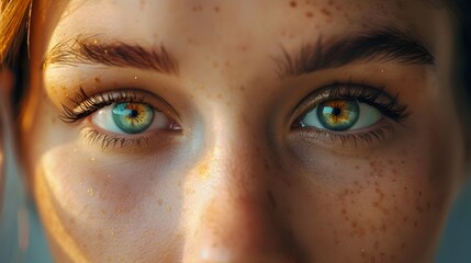 Fototapeta premium Hopeful Woman with Vibrant and Detailed Facial Expressions and Emotions Concept