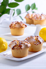 Soffioni - italian ricotta cheese and lemon cakes.