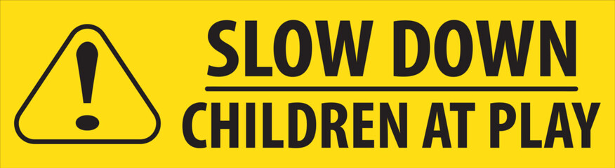Slow down road safety sign vector.eps