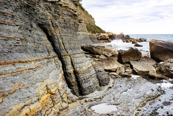 Geological site near the mediterranean sea