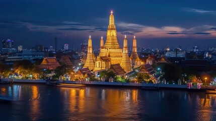 Fototapeta premium Thai temple, Wat Arun Ratchawararam
