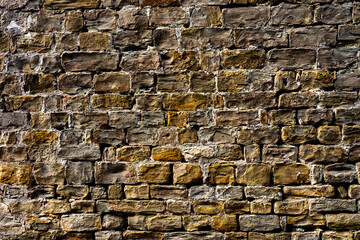 Very old stone wall texture close up