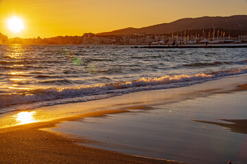 sunset at the beach