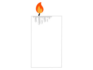 Candle Frame Outline Background Illustration