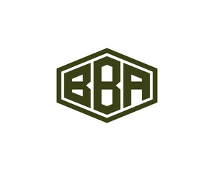 BBA logo design vector template