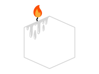 Candle Frame Outline Background Illustration