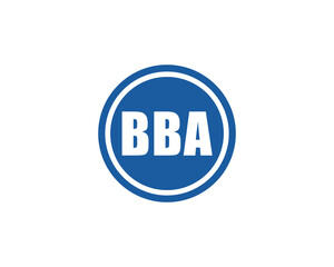 BBA logo design vector template