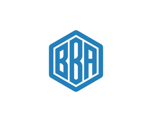 BBA logo design vector template
