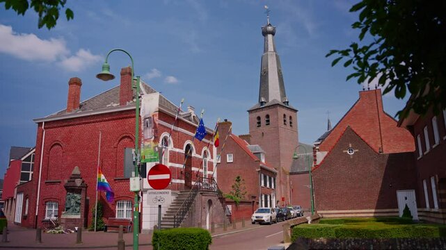 The state border passes through a residential building. Most complicated International border in Europe. Baarle village territory divided into bits of Belgian and Netherlands. Land border