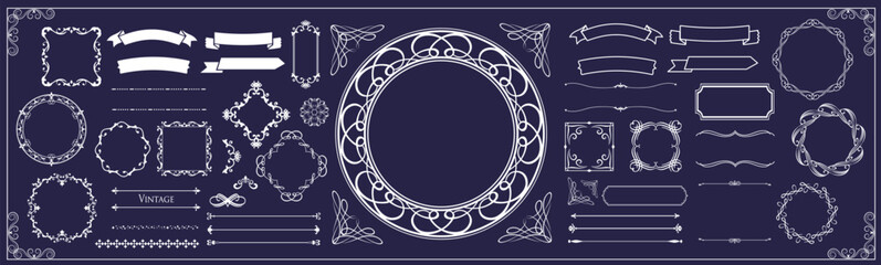 高級感のあるビンテージ調のフレームデザインセット