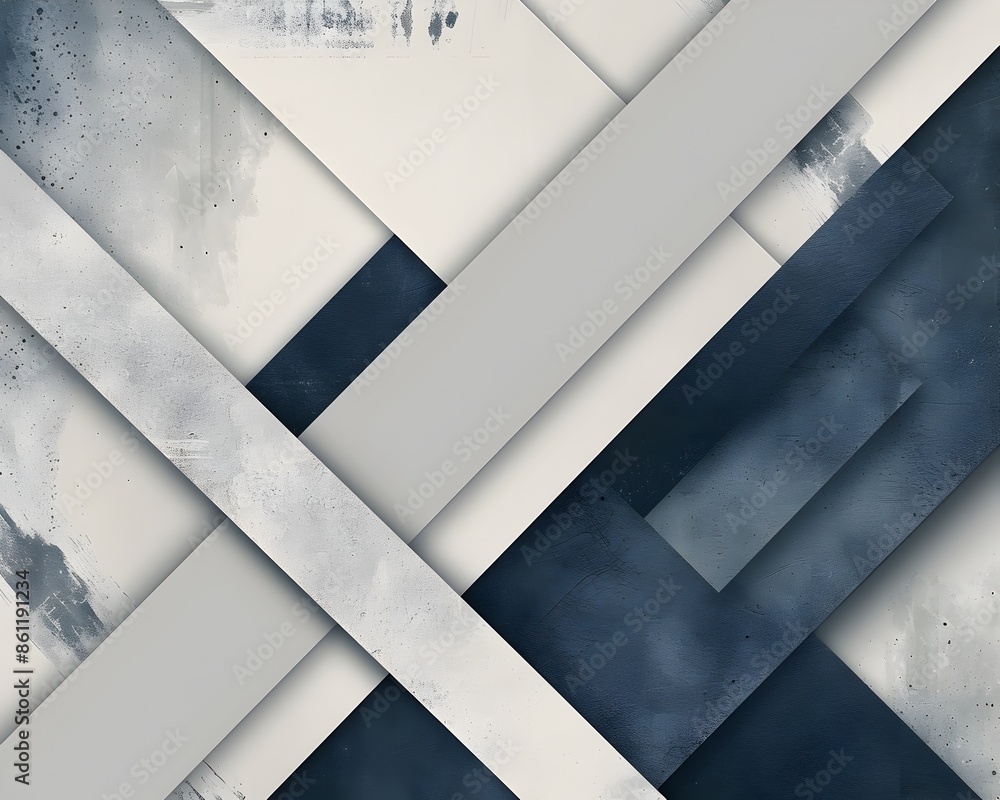 Poster Minimalist Geometric Frame with Sharp Angles and Lines on a Grey Background