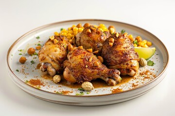 Succulent Chicken Thighs with Brown Sugar-Peanut Spice Rub and Lime Juice