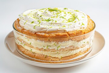 Elegant Carlota de Limon Dessert with Crispy Maria Cookies and Zesty Whipped Cream