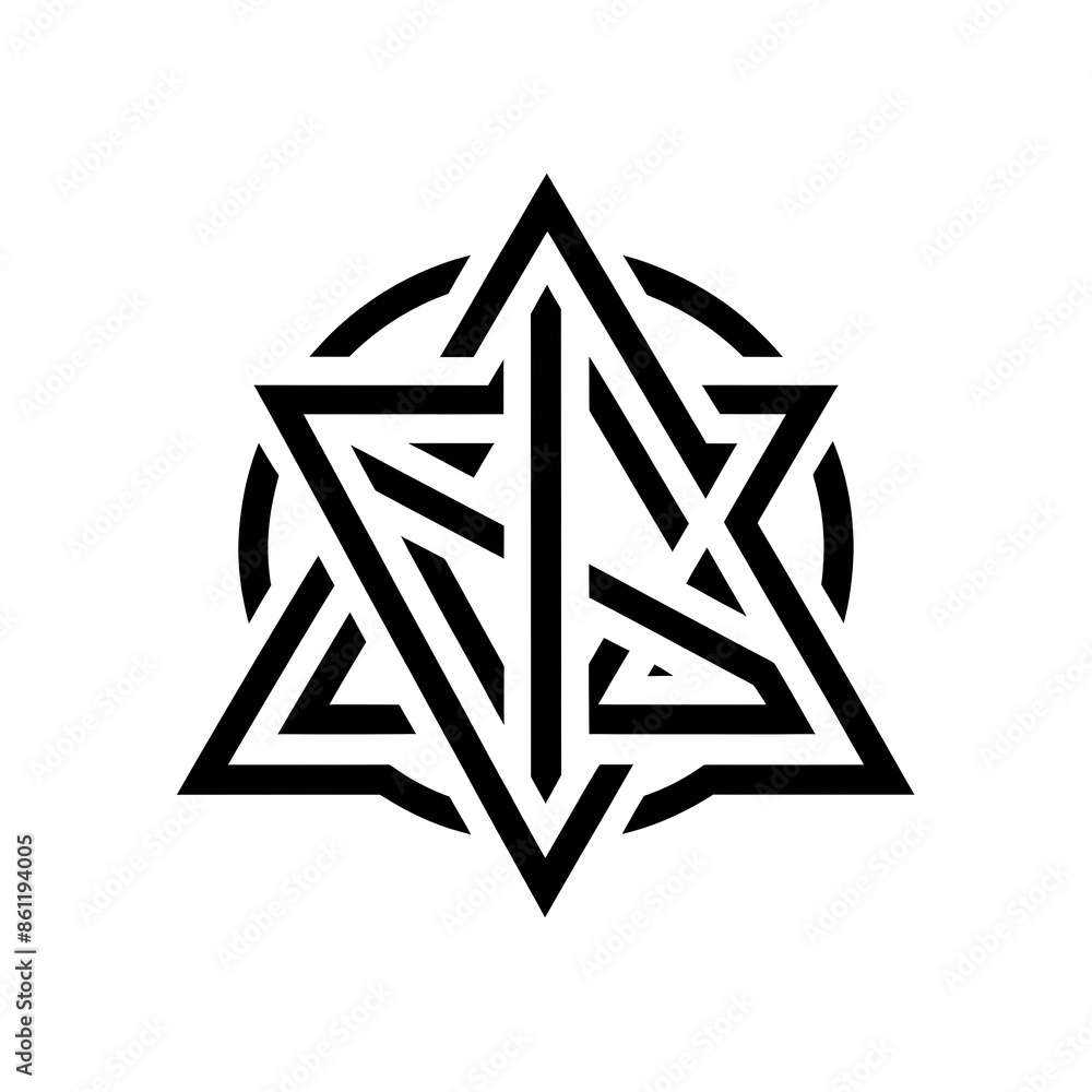 Fototapete vector logo illustration design in the form of monogram style letters, black in color and suitable f