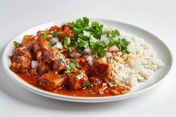 Fototapeta premium Bold and Vibrant Carne Adovada: A Southwest Culinary Gem