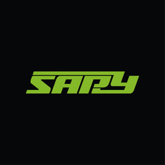Text Initial SAPY Modern Geometric Business Creative Design Logo