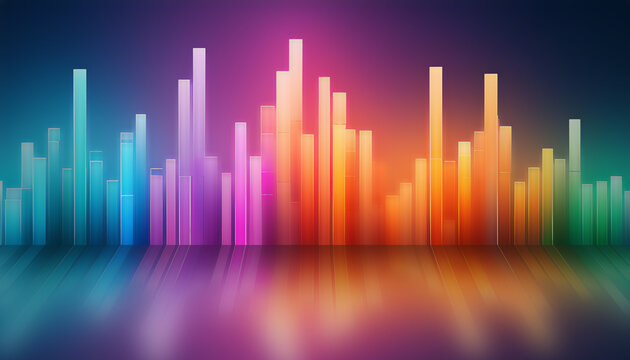 barres de visualisation musicale, fond &eacute;galiseur onde sonore, ligne color&eacute;