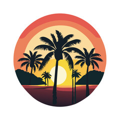 Obraz premium palm tree on the beach