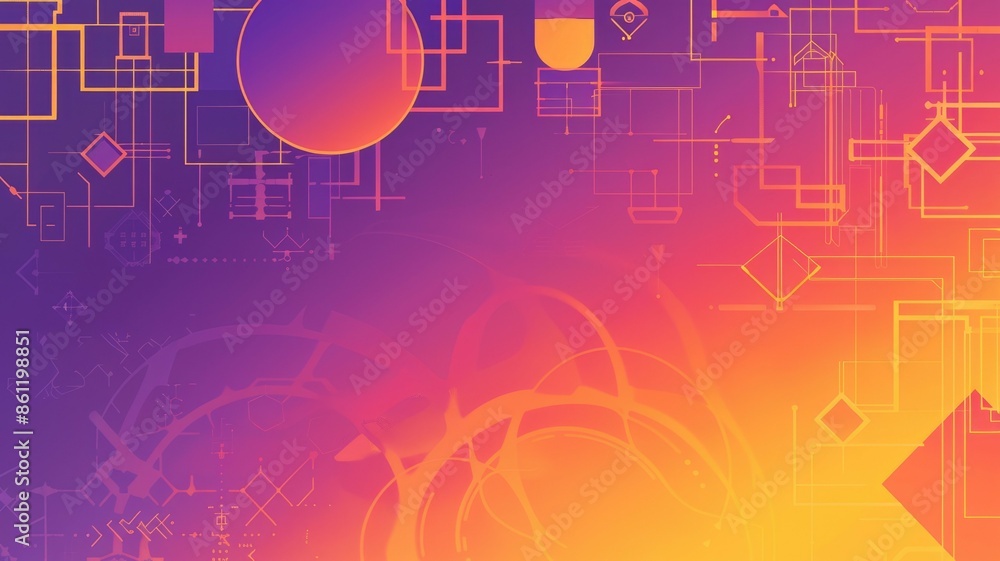 Poster dynamic and vibrant geometric pattern with colorful shapes and seamless design ideal for digital med