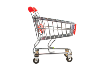 Portable cart for easy transport isolated on transparent background