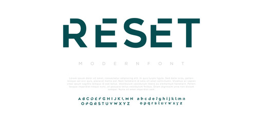 Reset Modern minimal abstract alphabet fonts.