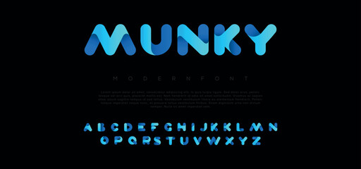 Munky Minimal modern alphabet fonts. Typography minimalist urban digital fashion future creative logo font. vector illustration © blvck