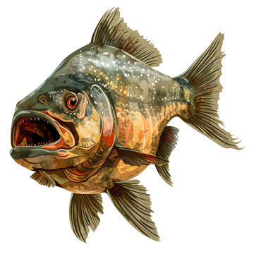recommend clip art: Clipart illustration of piranha on a white background. Suitable for crafting and digital design projects.[A-0001]