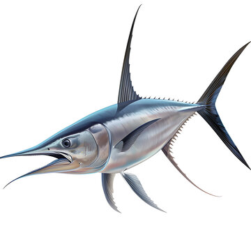 recommend clip art: Clipart illustration of swordfish on a white background. Suitable for crafting and digital design projects.[A-0003]