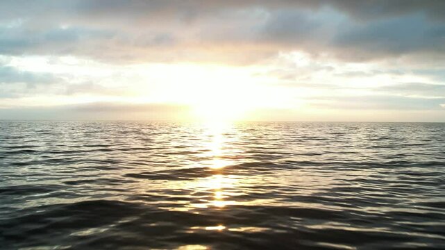 Calm ocean at sunrise in South Africa
