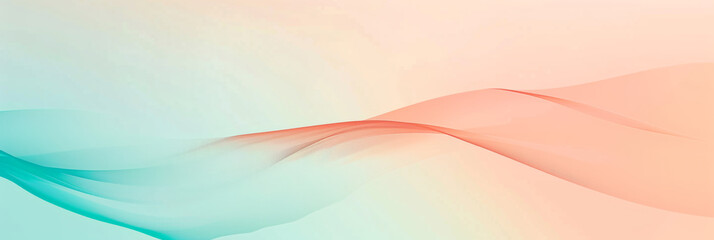 gradients peach and green color waves and curves, abstract shapes and texture as background, modern art wallpaper