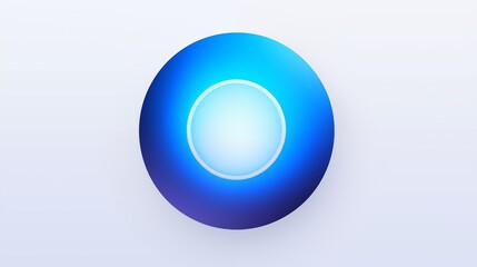 Abstract Blue Gradient Circular Design with Central Glow